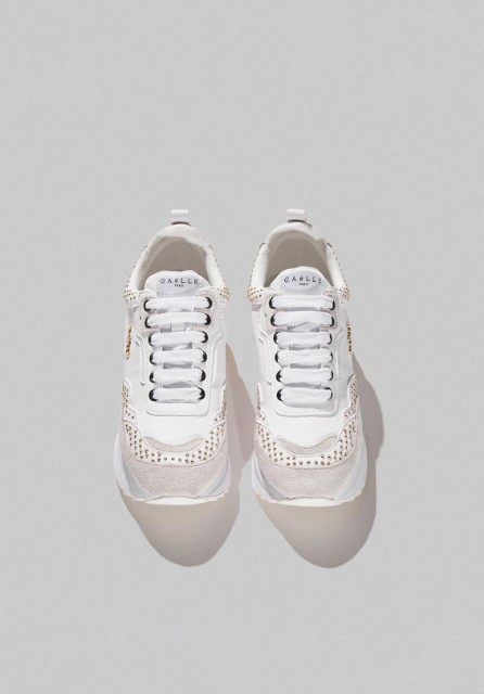 Sneakers Running Con Applicazioni Logo Bianco