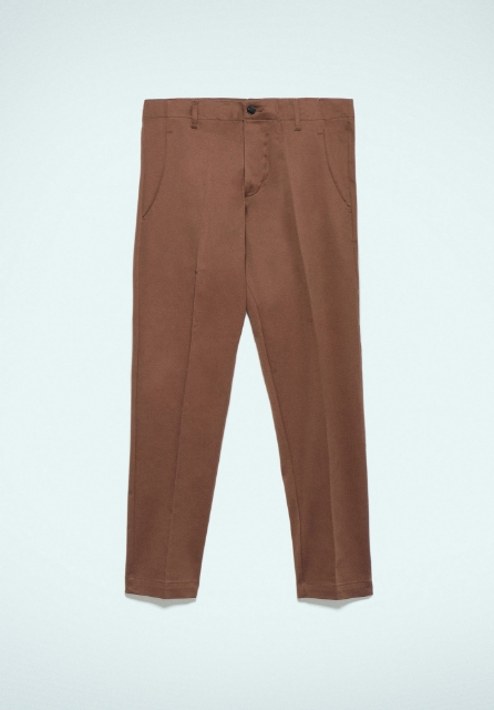 Pantalone In Cotone Marrone