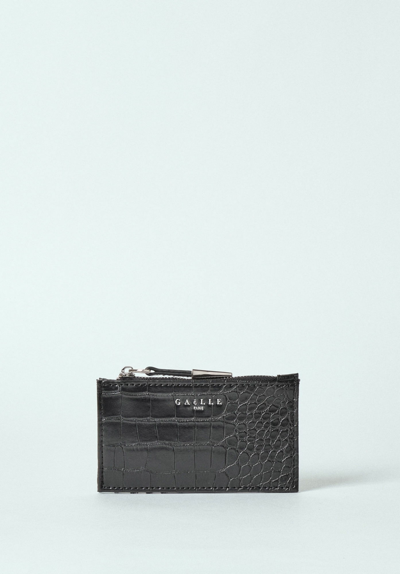 Card Holder In Ecopelle Cocco Nero