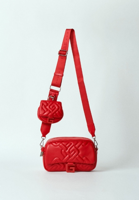 Camera Bag In Ecopelle Rosso