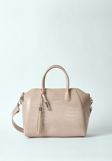 Maxi Duffle In Ecopelle Cocco Beige