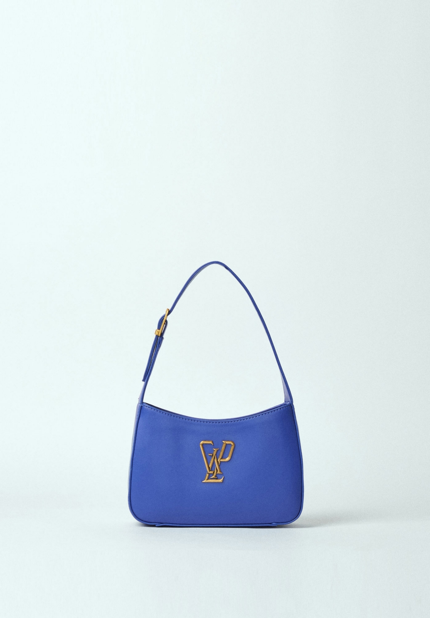 Hobo Bag In Ecopelle Blu