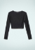 Top Cropped In Jersey Lurex Nero