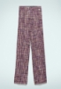 Pantalone Dritto In Boucle' Multicolor Viola