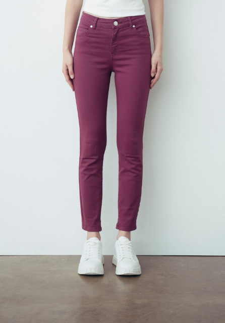 Jeans Skinny In Denim Viola Ciclamino