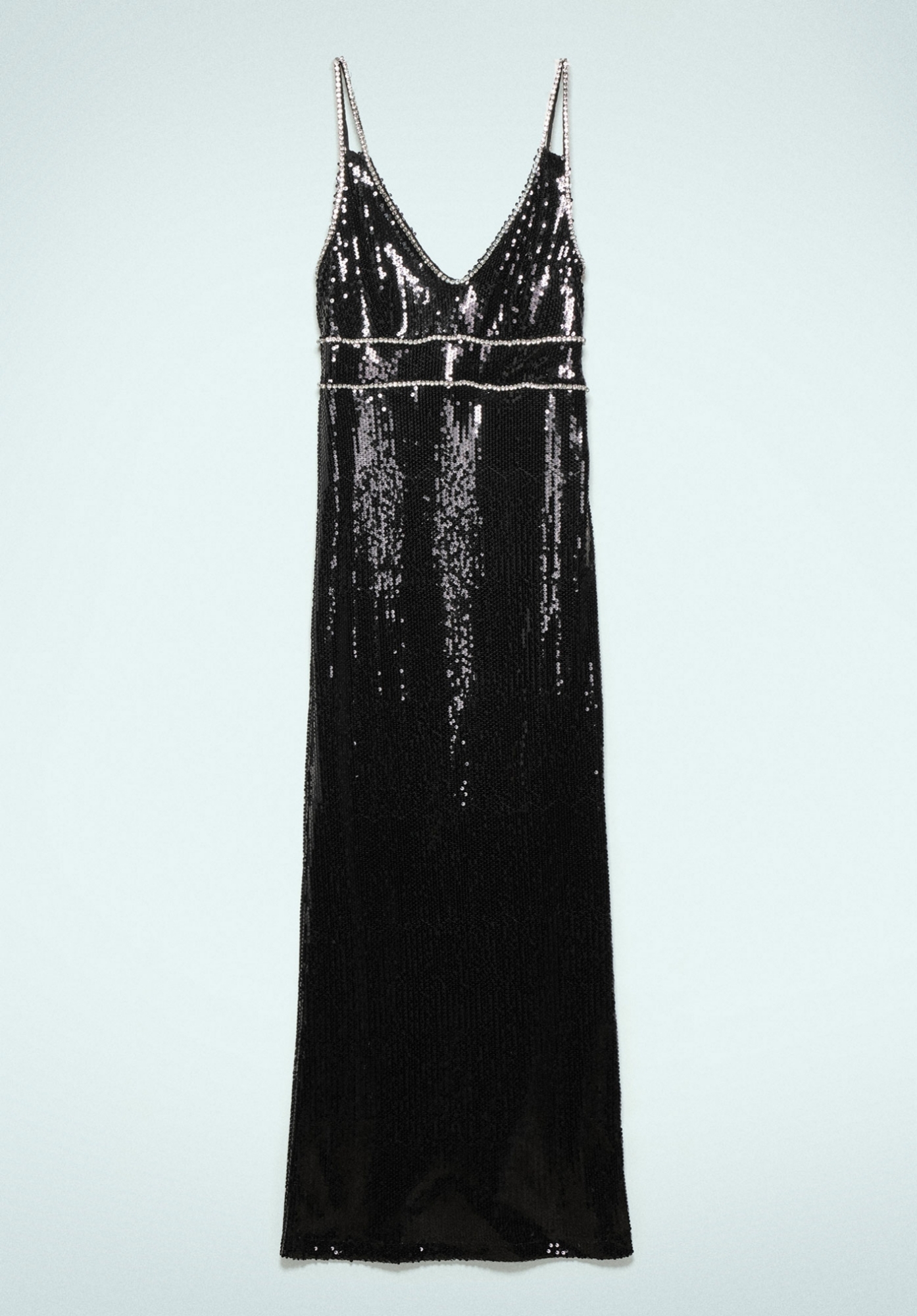 Picture of Long Dress In sequins Black