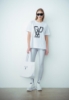 T-SHIRT IN JERSEY MEZZA MANICA PARICOLLO CON STAMPA