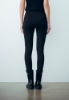 LEGGINGS A VITA ALTA CON BOTTONI ORO SUL DAVANTI