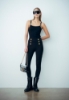 LEGGINGS A VITA ALTA CON BOTTONI ORO SUL DAVANTI