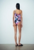 MONOKINI MONOSPALLA IN LYCRA STAMPA FIORE