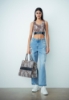 TOP CROPPED IN LYCRA STAMPATA