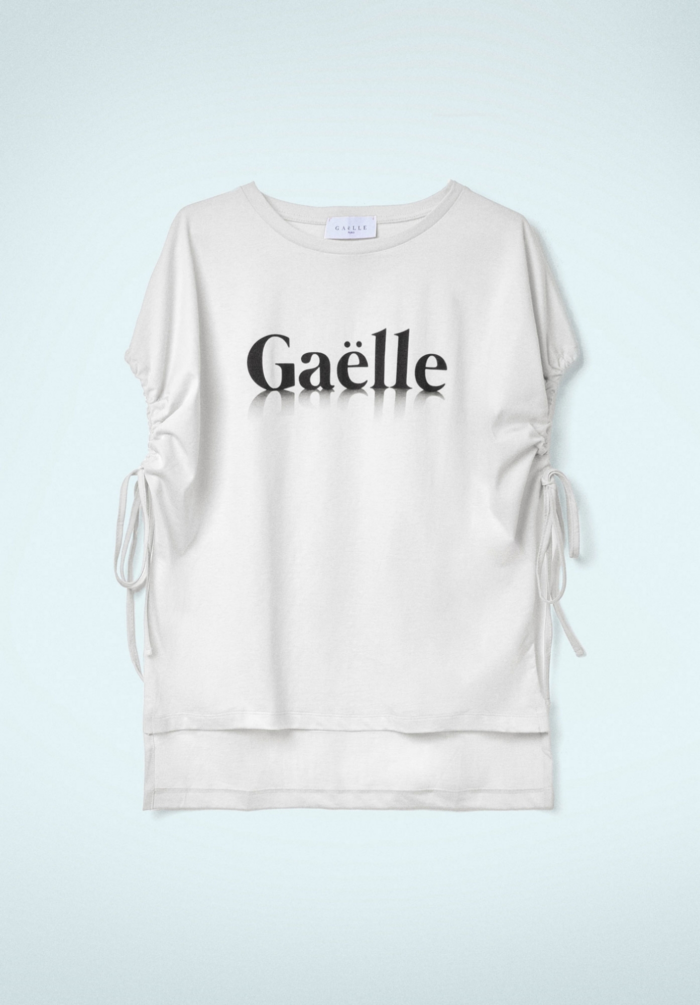 T-SHIRT LOGO PARICOLLO CON COULISSE ALLA MANICA