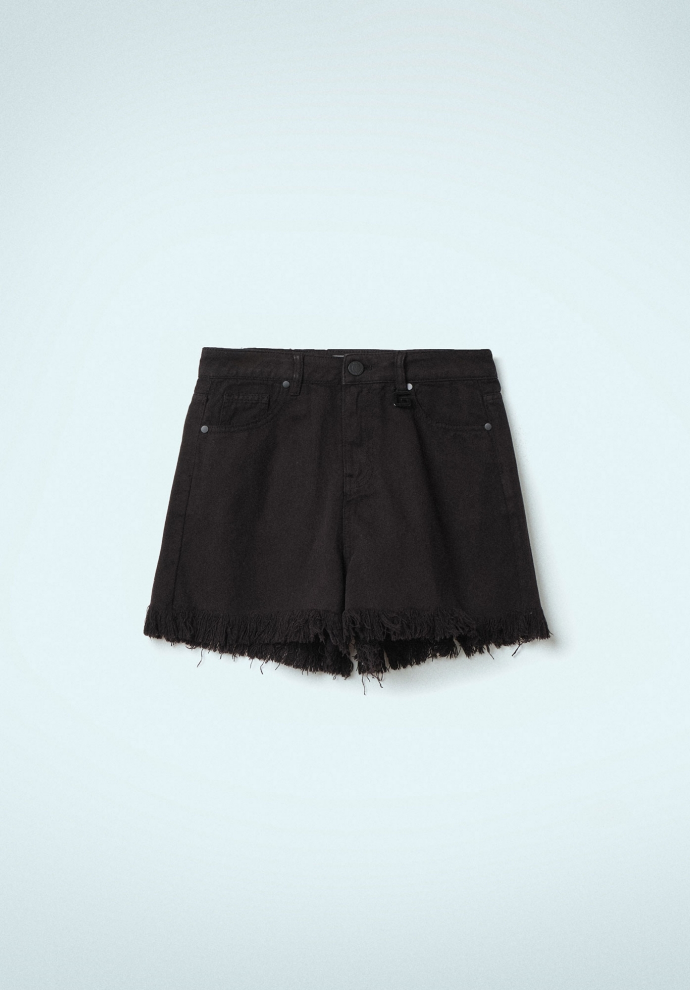 SHORT BASIC CARRY OVER IN DENIM CON LOGO PASSANTE