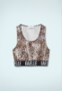 TOP CROPPED IN LYCRA STAMPATA