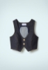 GILET SLIM IN DENIM CON BOTTONI GIOIELLO LOGATI