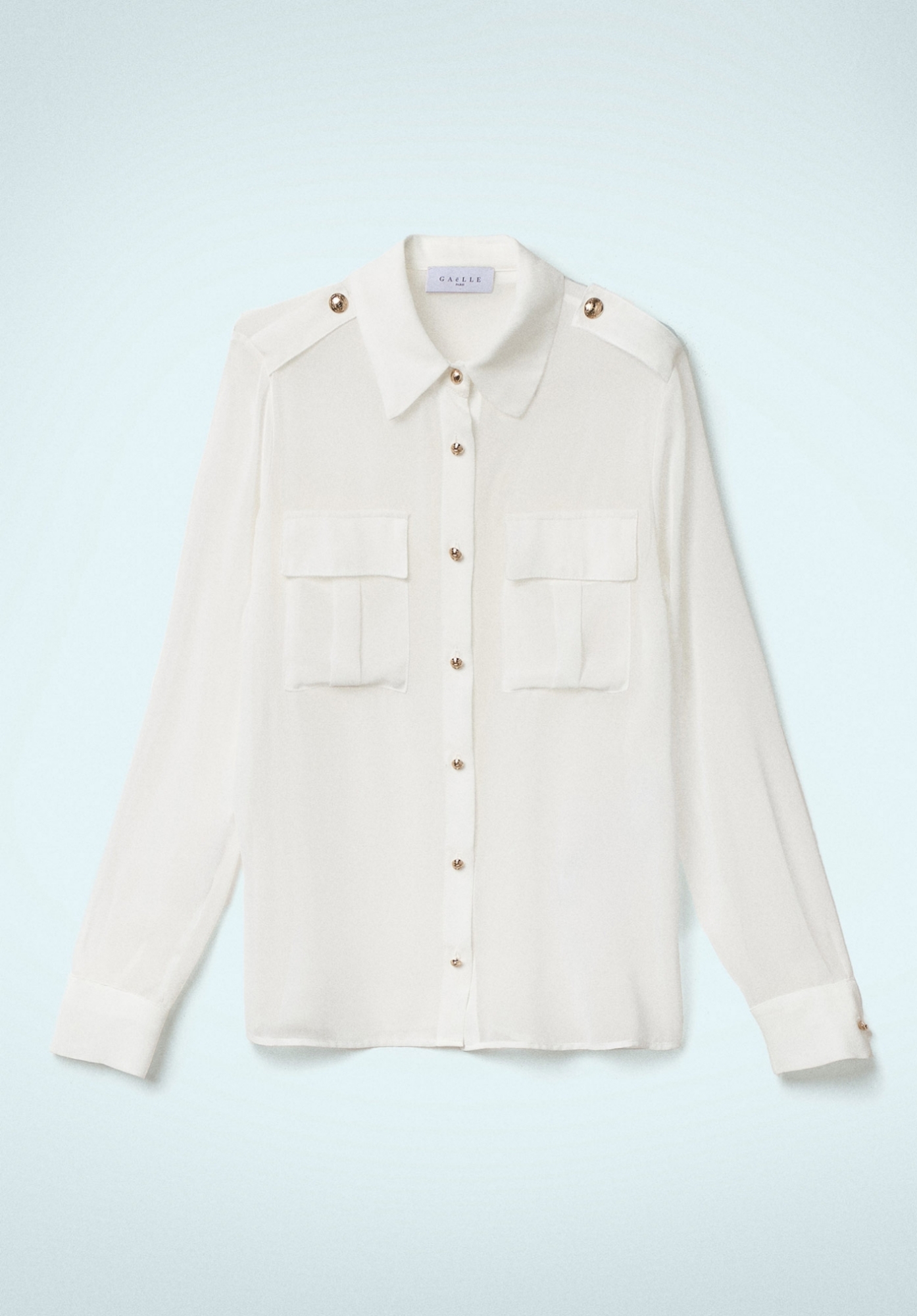 Camicia In Chiffon Off White GAABW00420 PTTN0002 GEN BI02 PE24 GAABW GA PRPE