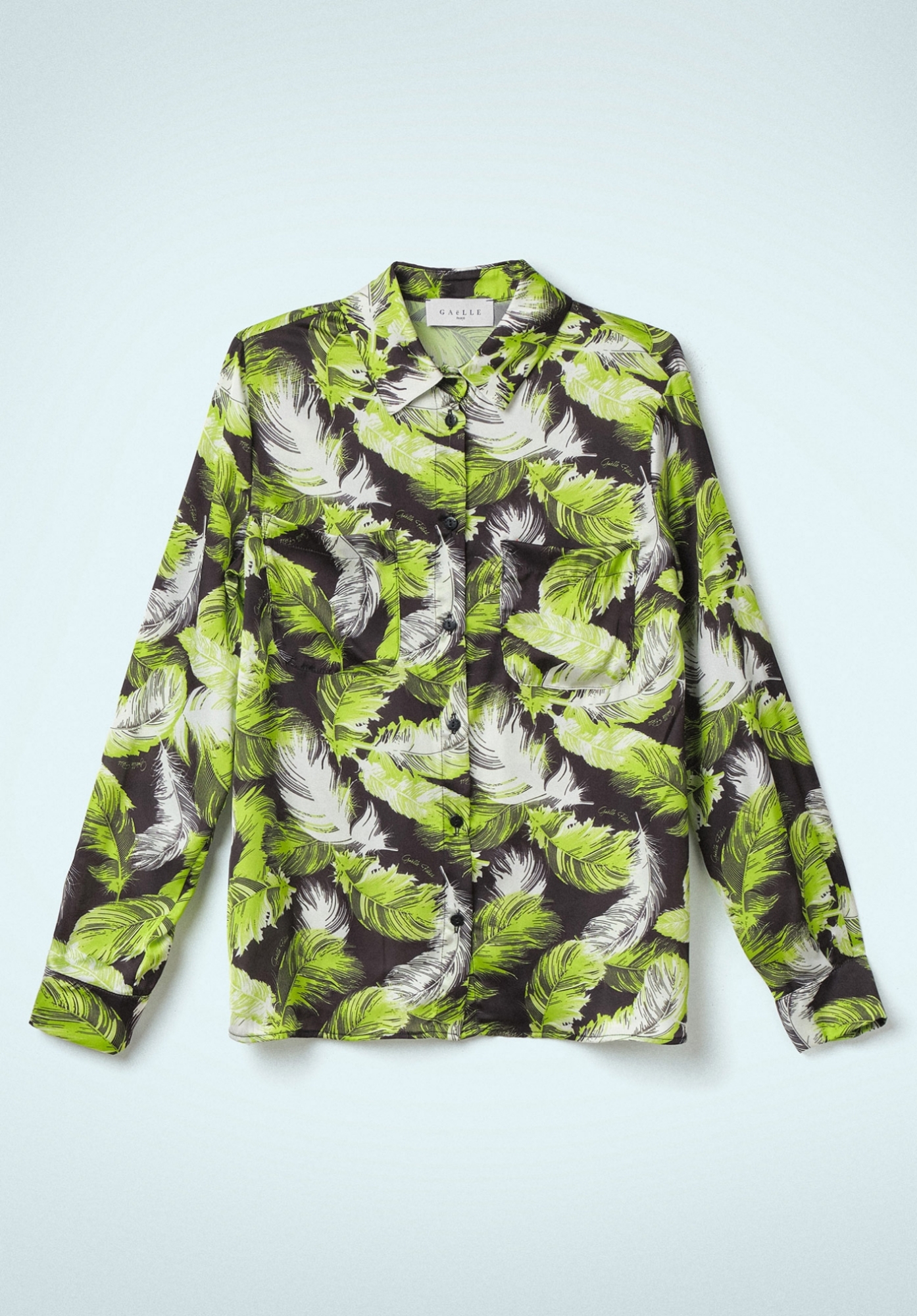 CAMICIA MANICA LUNGA IN RASO STAMPATA