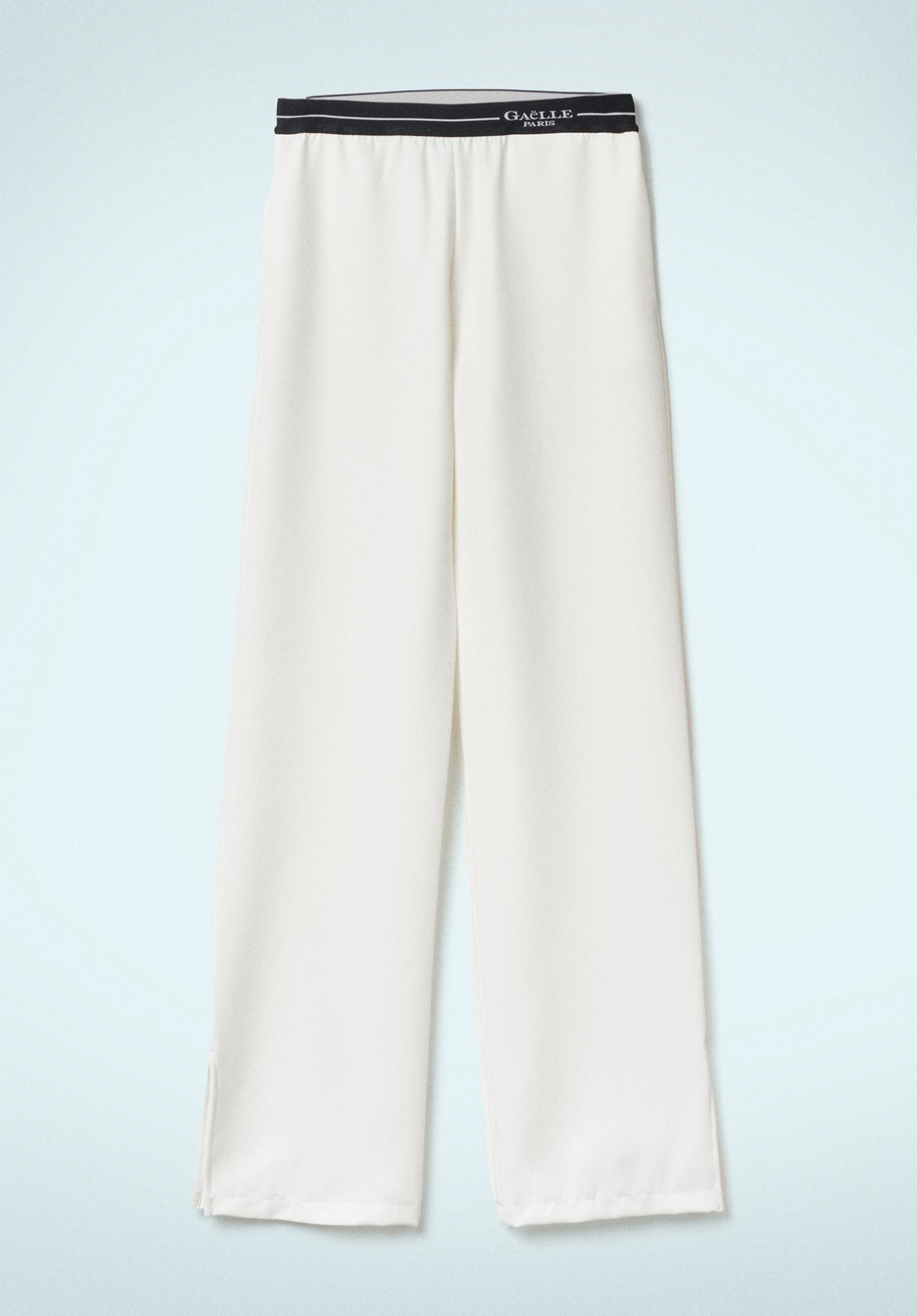 PANTALONE JOGGER CON CINTO ELASTICATO LOGATO E SPACCHI SUL FONDO