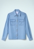 CAMICIA IN DENIM CON BOTTONI LOGATI