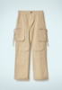 PANTALONE CARGO TASCONATO IN DENIM CON LOGO RICAMATO
