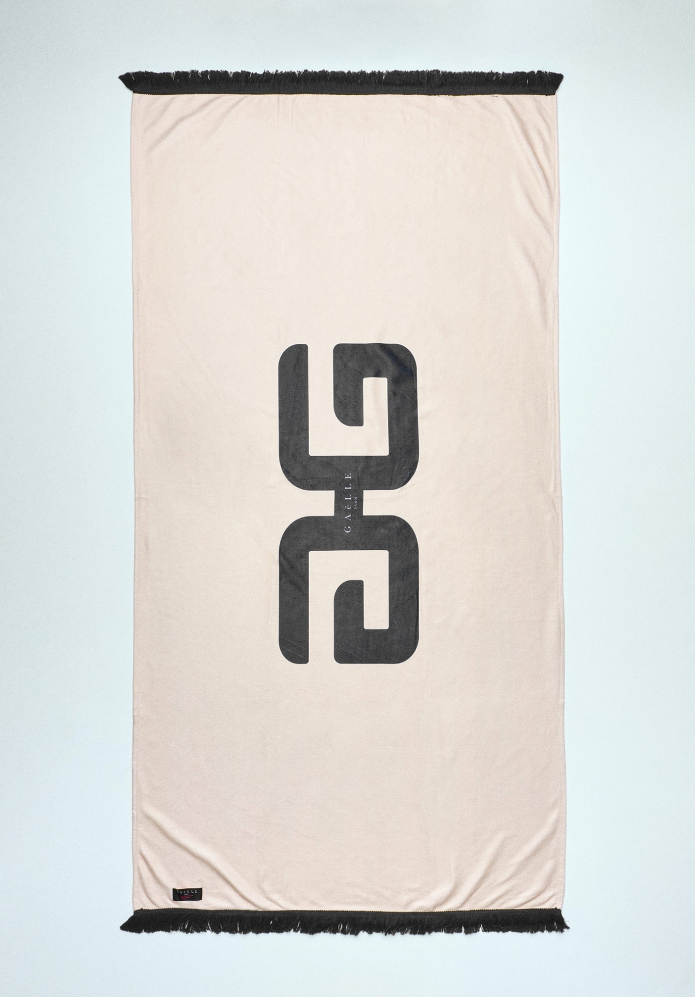 Telo Mare Stampa Monogram Beige