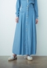 Gonna Lunga In Denim Blu