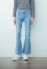 Pantalone Trombetta In Denim Blu