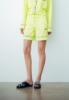 Short In Raso Verde Cedro