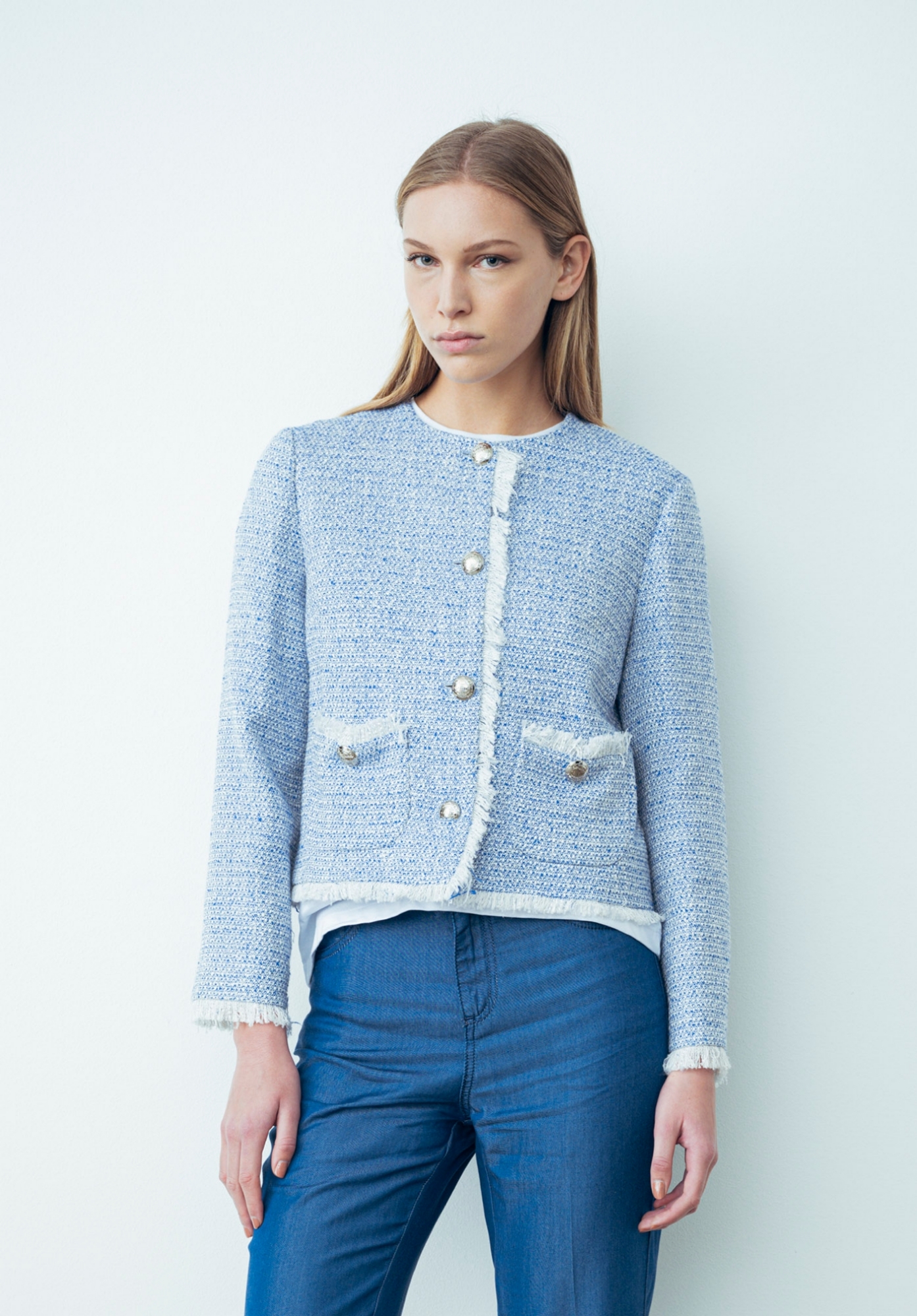 Giacca Paricollo Boucle Bluette