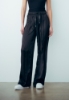 Pantalone Lungo Plisse Nero
