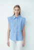 Camicia Smanicata Celeste