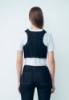 Gilet Slim In Denim Blu