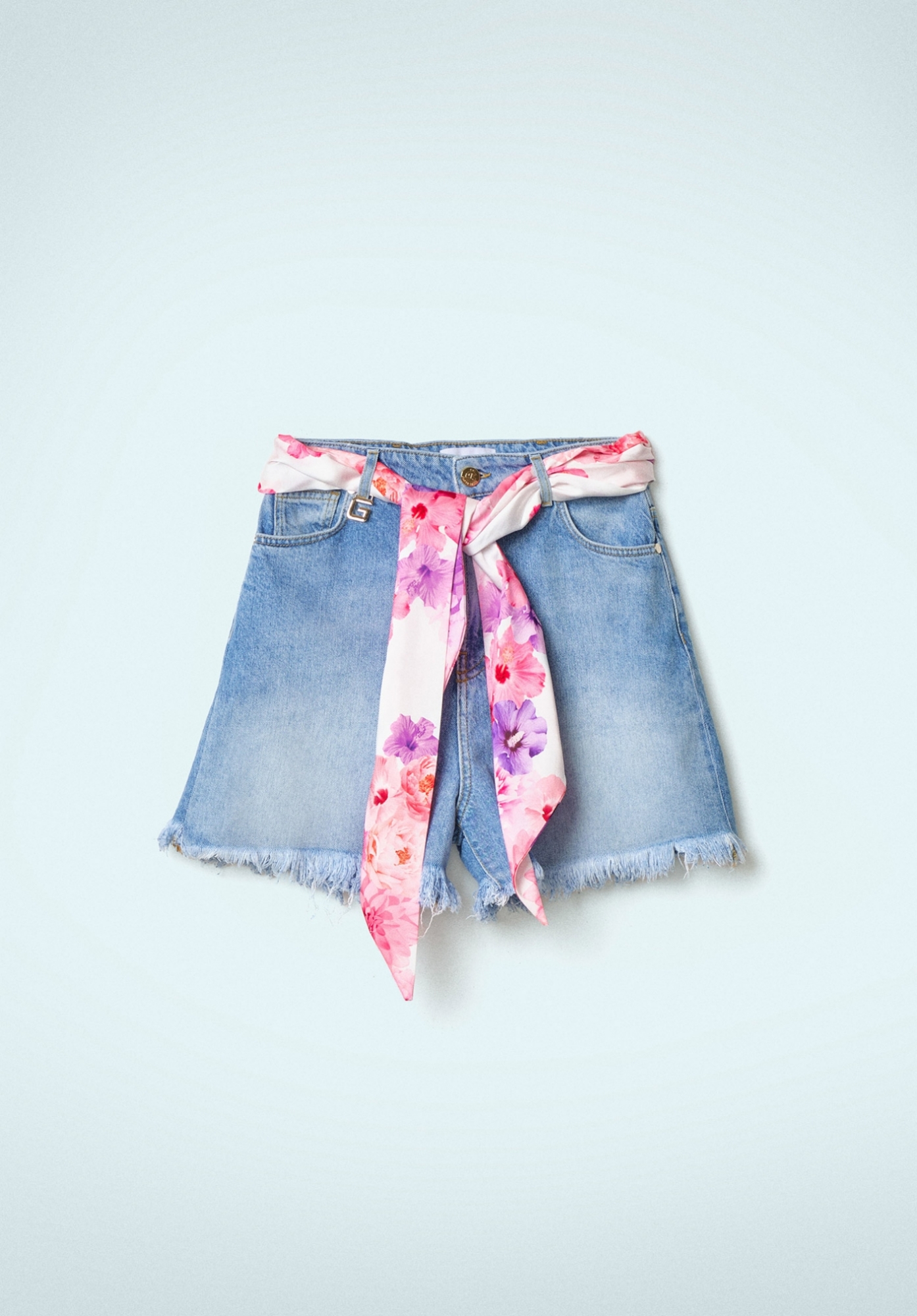Short In Denim Blu