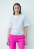 T-Shirt Mezza Manica Paricollo Bianco