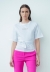 T-Shirt Mezza Manica Paricollo Bianco