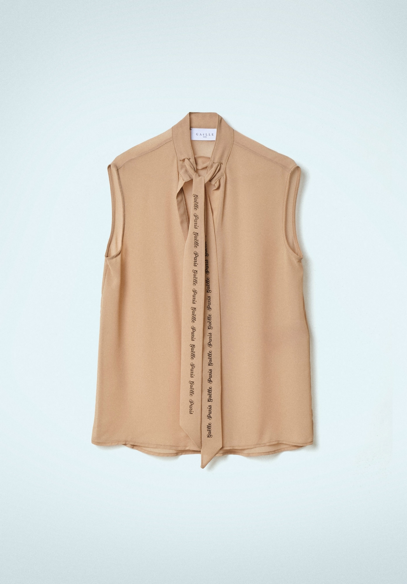 Camicia In Chiffon Smanicata Sabbia