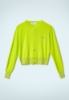 Cardigan Cropped In Maglieria Verde Cedro
