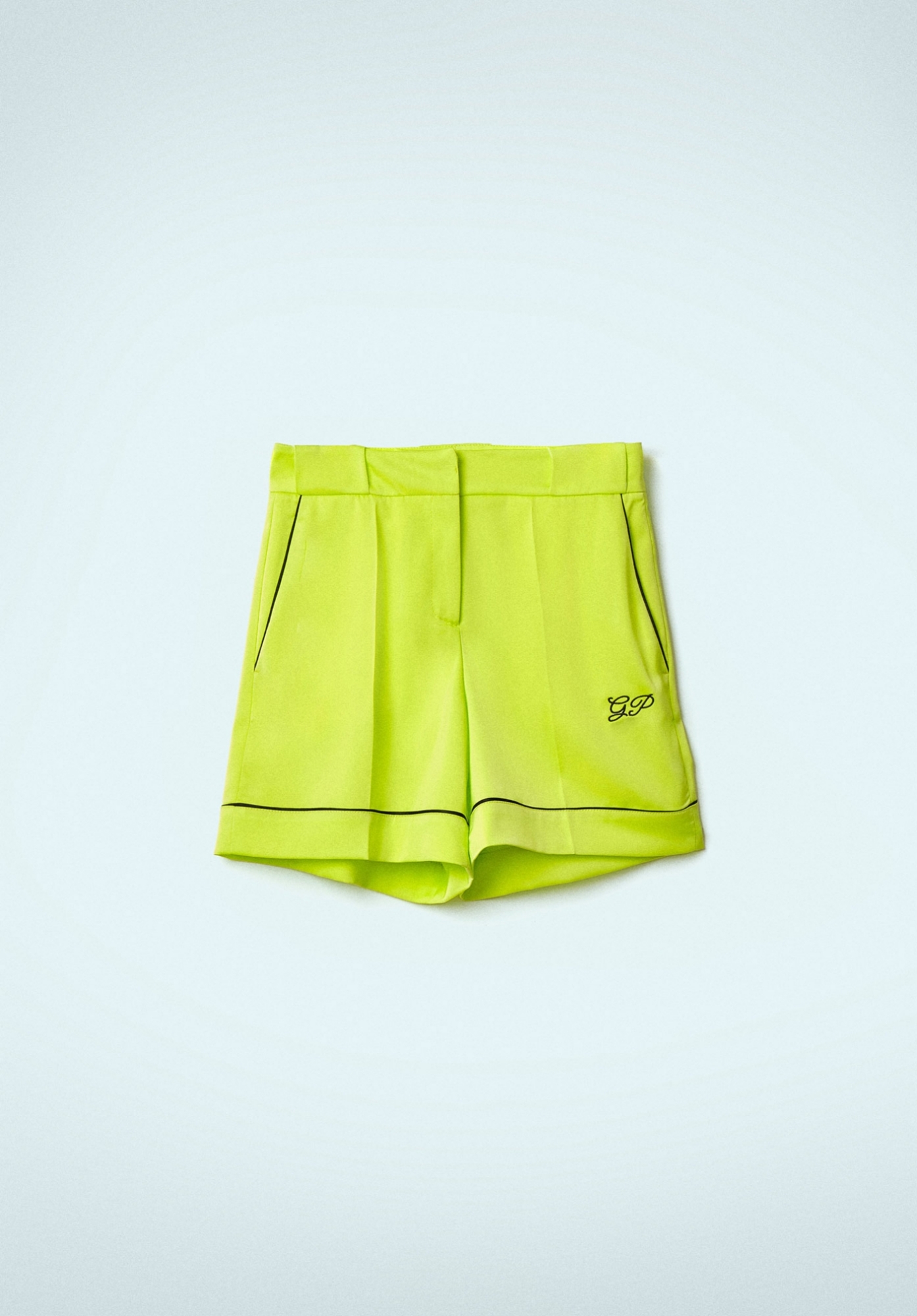 Short In Raso Verde Cedro