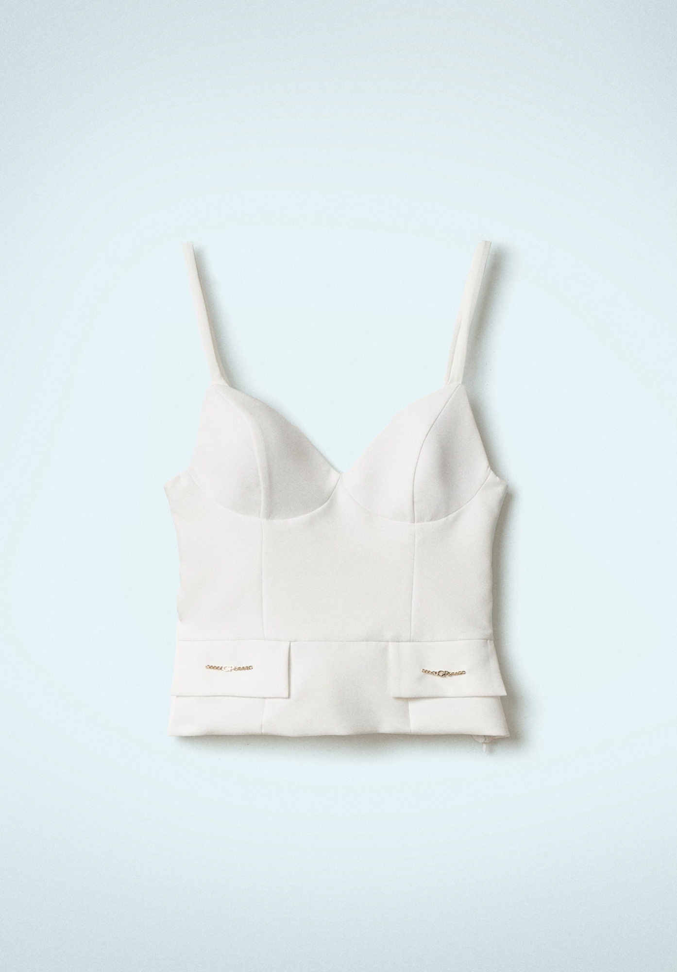 Top Bustino In Cady Off White