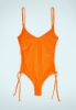 Monokini Bretelline In Lycra Arancione