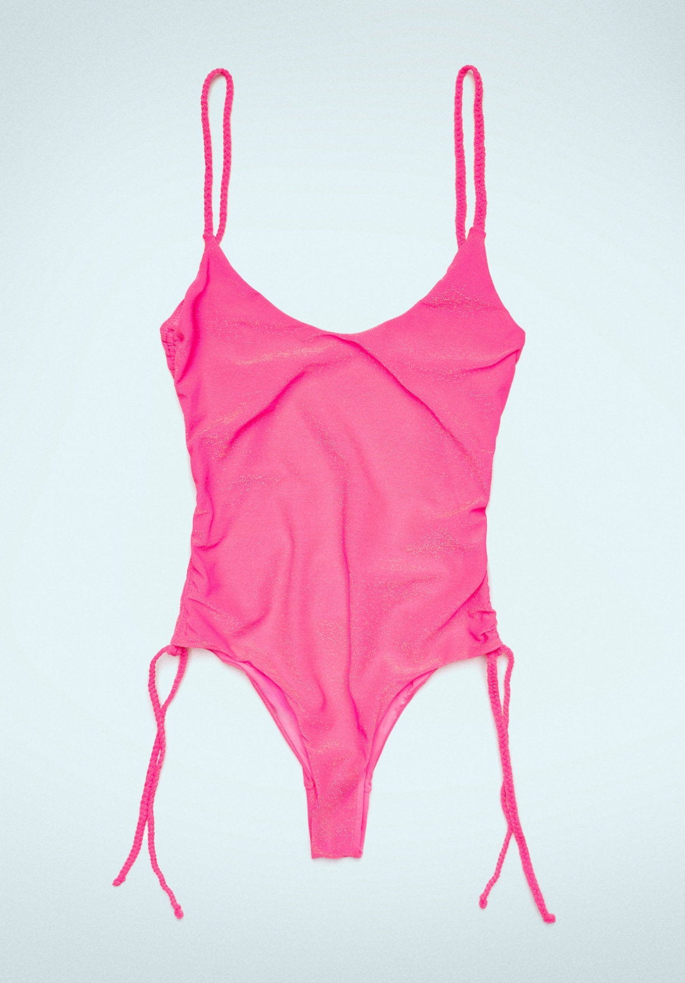 Monokini Bretelline In Lycra Rosa