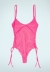 Monokini Bretelline In Lycra Rosa