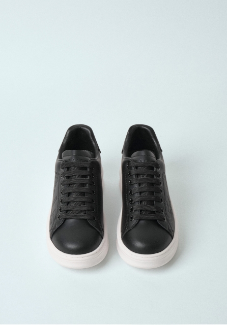 SNEAKERS ADDICT TALLONE CON PATCH RUBBER E STAMPA LOGO EMBOSSED