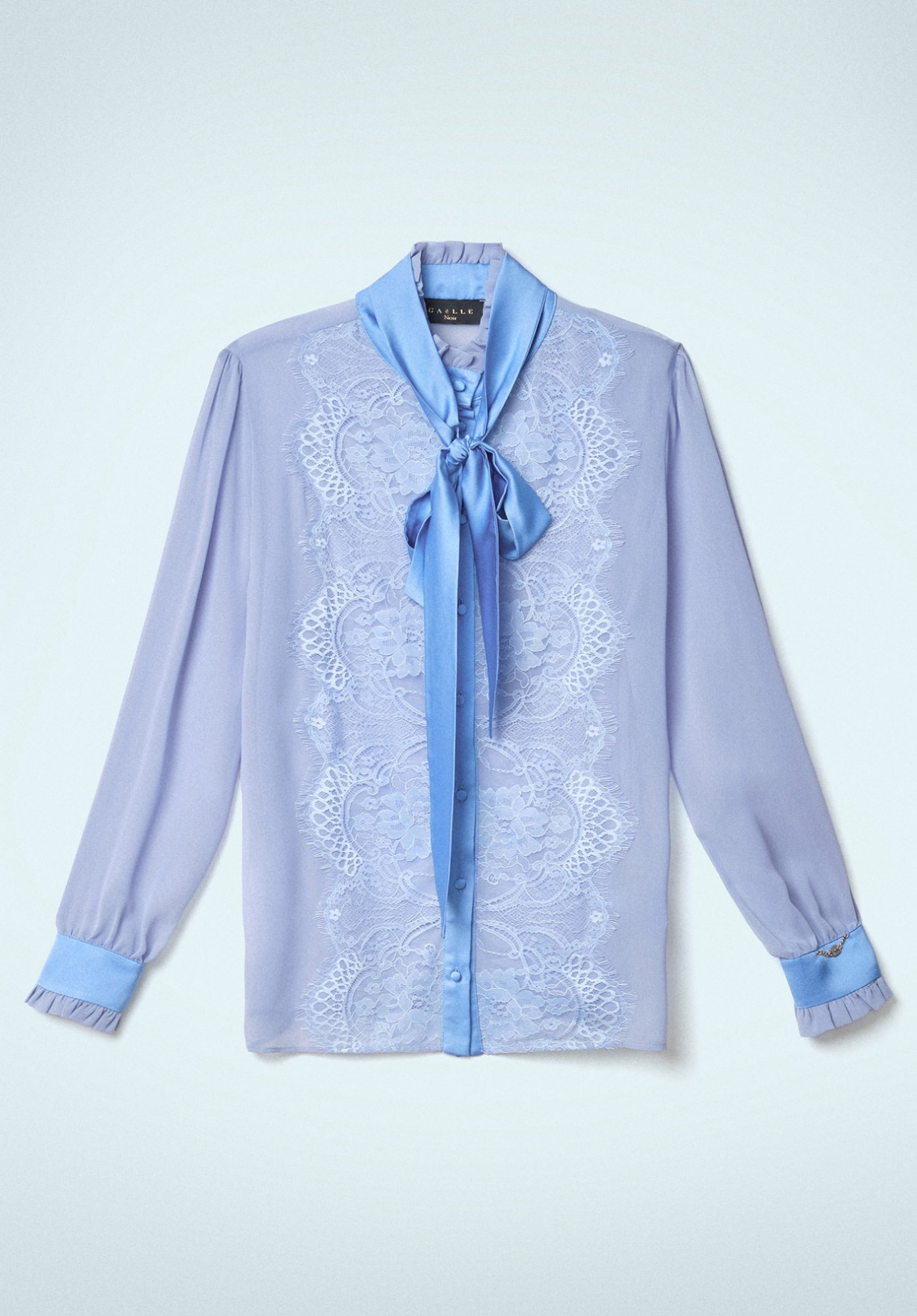 Camicia In Chiffon Celeste