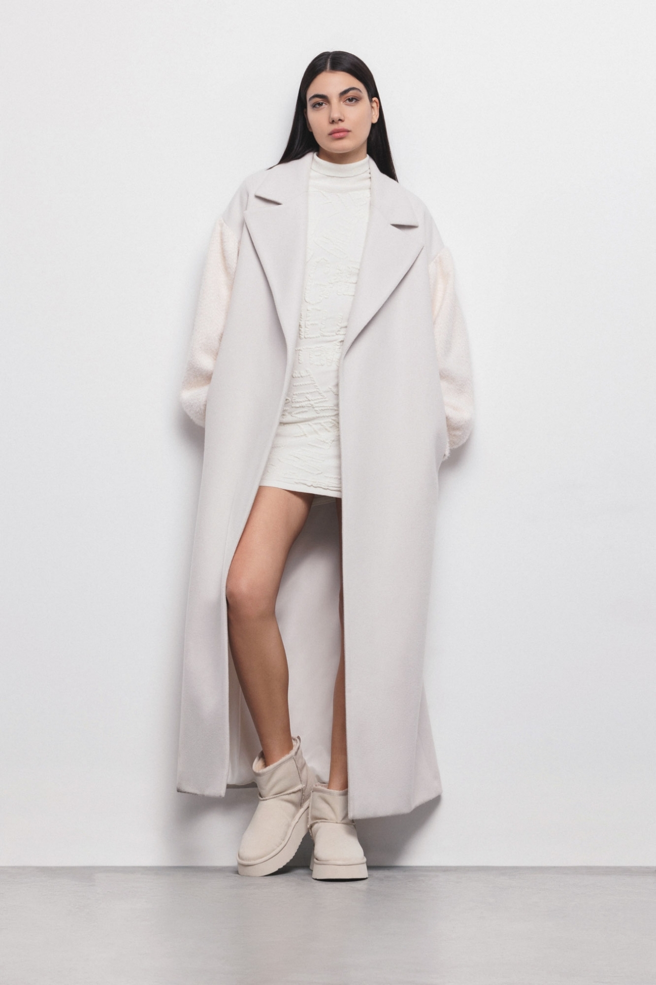 Single breasted coat Cream GAABW00914 PTTX0015 GEN BI28 AI24 GAABW GA PRAI