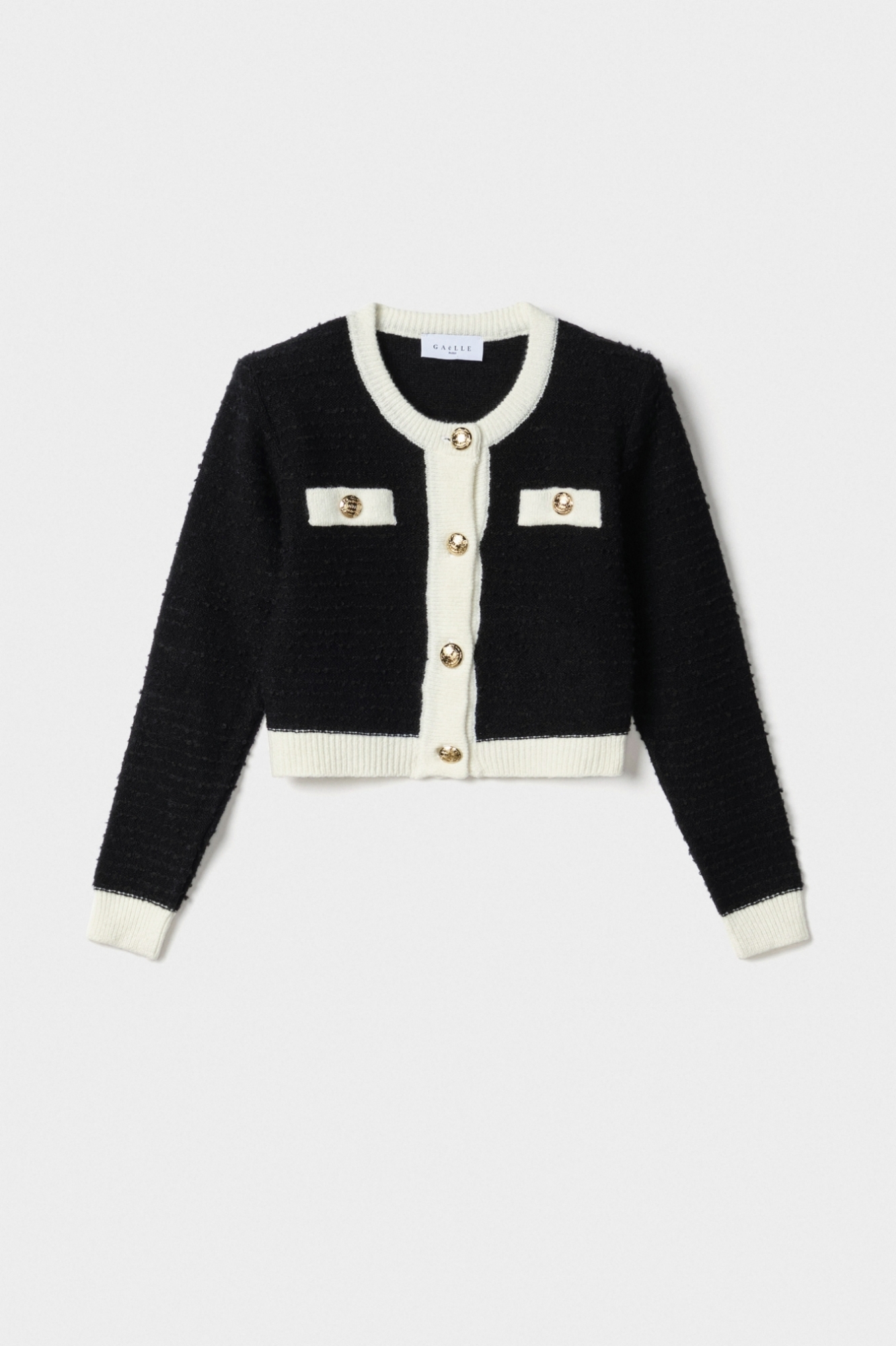 Giacca Cropped Nero-Offwhite