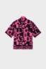 Pullover Dolcevita Con Manica Svasata Nero-Fucsia
