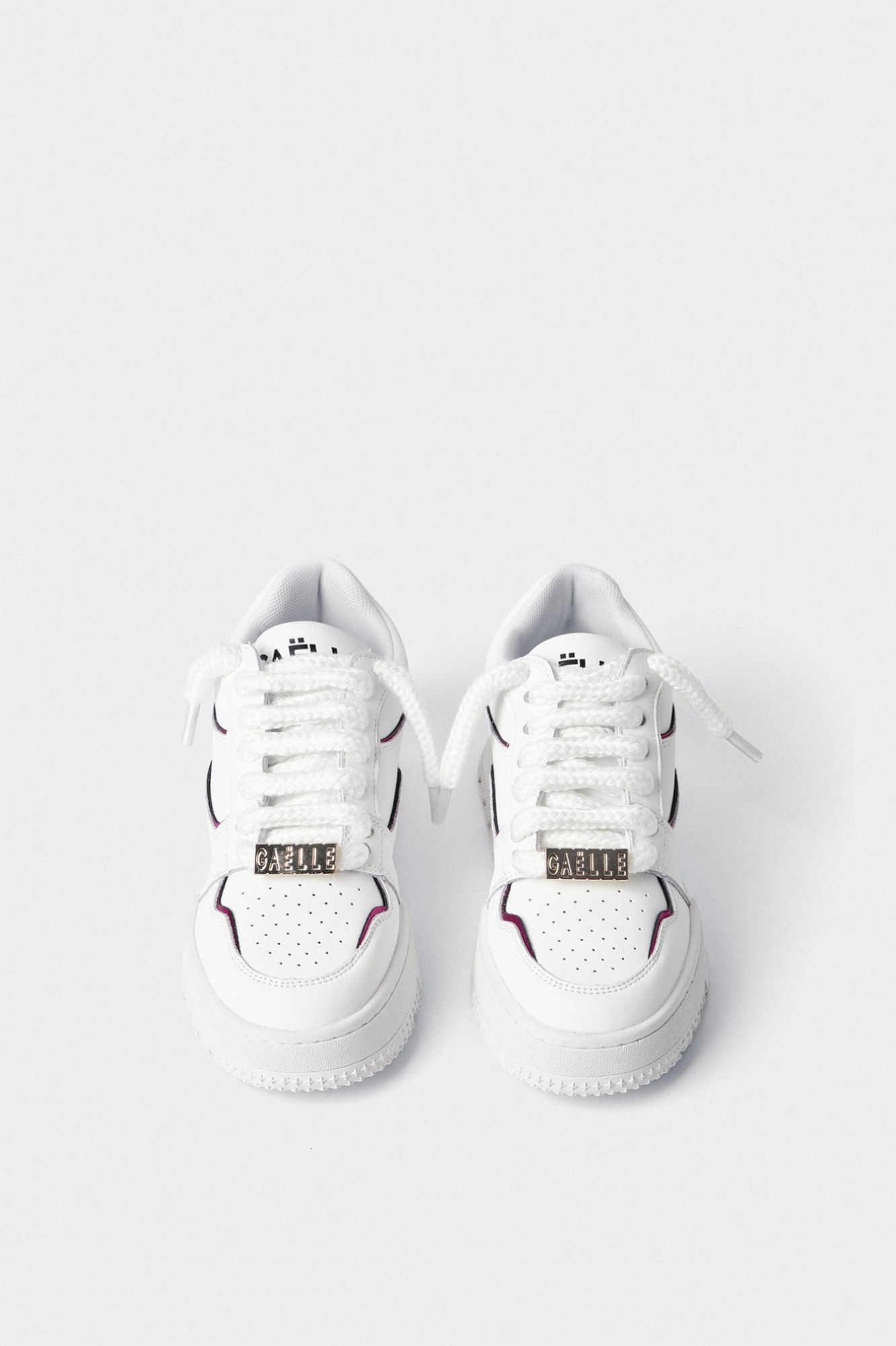 Skater In Action Leather Sneakers Fuchsia