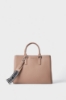 Maxi Shopper Con Tracolla Logata Jaquard Cammello