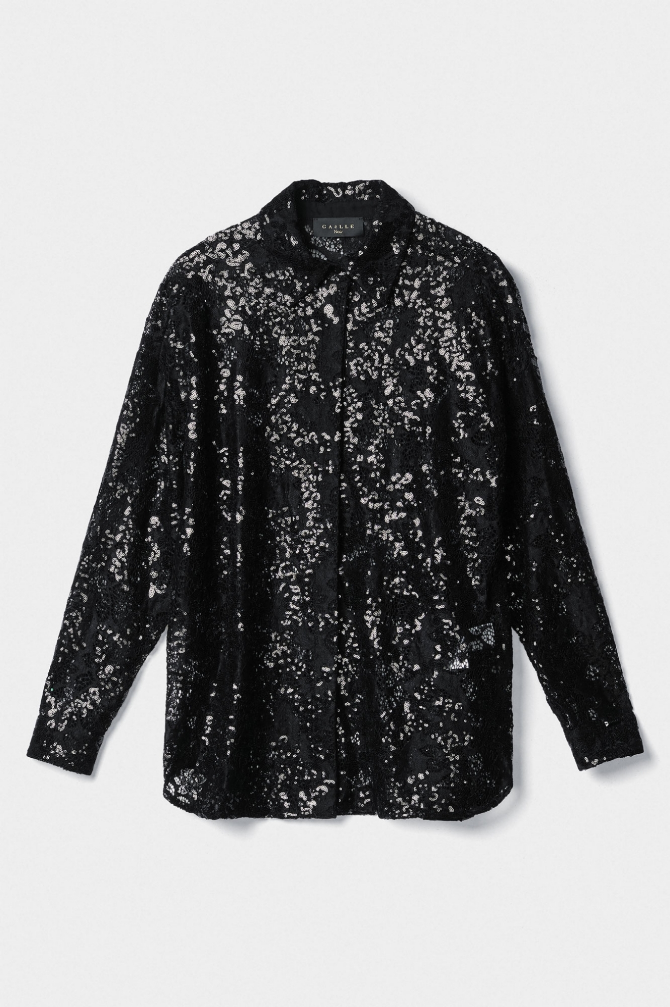 Oversized Lace Shirt Black